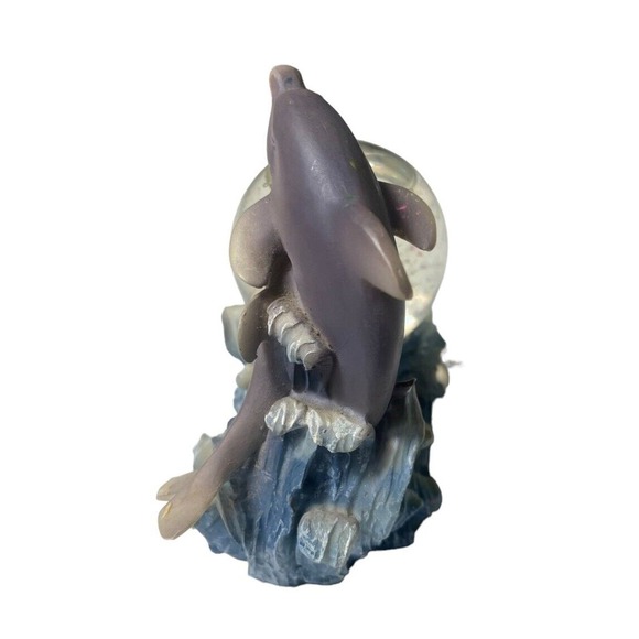 Pair Of Dolphins Glitter Snow Globes‎ Florida Globe ~ Dancing Dolphins In Waves - Picture 8 of 12